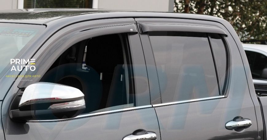Дефлектори вікон передні+задні к-т 4шт темні Volkswagen Amarok 2009 + EGR 92496023B 92496023B фото