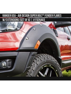 Фендера Ford Ranger USA 2019-2023 чорний AIR DESIGN FO26A03 FO26A03 фото