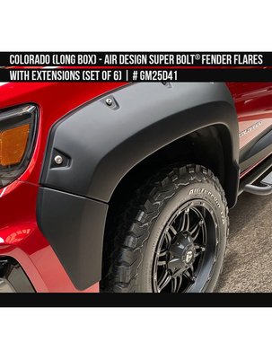Фендера Chevrolet Colorado 2021-2022 чорний AIR DESIGN GM25D41 GM25D41 фото