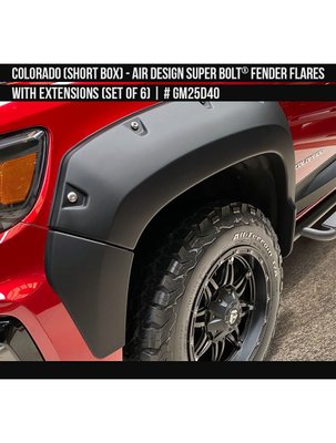 Фендера Chevrolet Colorado 2021-2022 чорний AIR DESIGN GM25D40 GM25D40 фото