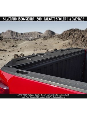 Спойлер на задній борт Chevrolet Silverado 1500 2019-2023 чорний AIR DESIGN GM39A32 GM39A32 фото