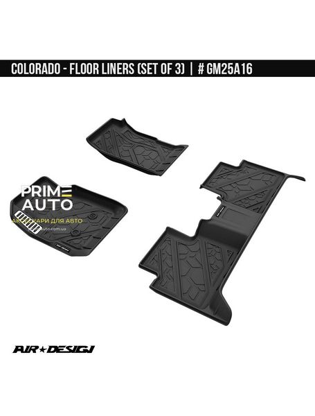 Лайнери, комплект Chevrolet Colorado 2016-2022 чорний AIR DESIGN GM25A16 GM25A16 фото