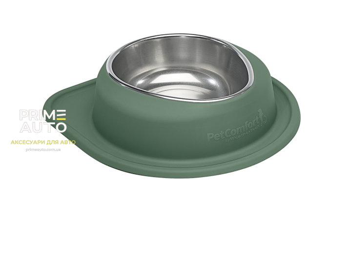 Система годування домашніх тварин низька, 1 миска медична нержавіюча сталь, об'єм 3000мл, колір темно-зелений WeatherTech SL9603HG SL9603HG фото