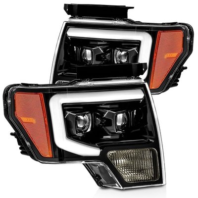 Передние фары LED Ford F150 2009-2014 LED LUXX серия углево-черные AlphaRex AHL-FF09-PL-AS-FLB AHL-FF09-PL-AS-FLB фото