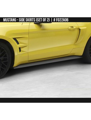 Боковые юбки Ford Mustang 2015-2023 черный AIR DESIGN FO22A06 FO22A06 фото