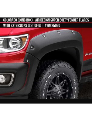 Фендера Chevrolet Colorado 2016-2020 чорний AIR DESIGN GM25D30 GM25D30 фото