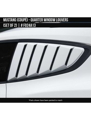 Накладки на вікна "Louver" Ford Mustang 2015-2023 чорний AIR DESIGN FO24A13 FO24A13 фото