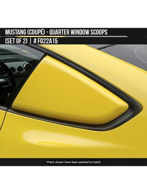Накладки на вікна "Scoop" Ford Mustang 2015-2023 чорний AIR DESIGN FO22A15 FO22A15 фото