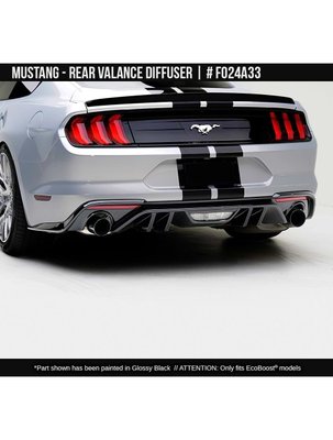 Задний диффузор Ford Mustang 2018-2023 черный и серый AIR DESIGN FO24A33 FO24A33 фото