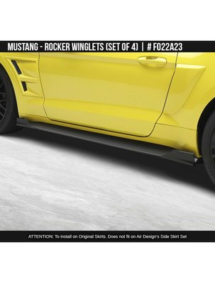 Комплект бокових крил Ford Mustang 2015-2023 чорний AIR DESIGN FO22A23 FO22A23 фото
