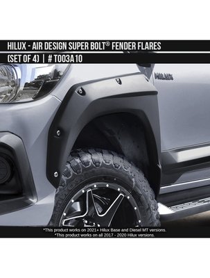 Фендера Toyota Hilux 2017-2020 чорний AIR DESIGN TO03A10 TO03A10 фото