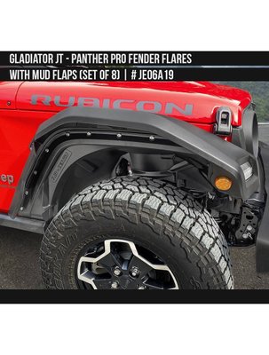Фендера с ДХО и брызговиками Jeep Gladiator 2019-2024 чёрный AIR DESIGN JE06A19 JE06A19 фото