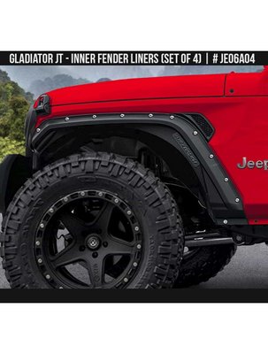 Підкрилки Jeep Gladiator 2019-2024 чорний AIR DESIGN JE06A04 JE06A04 фото