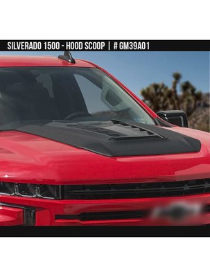 Накладка на капот Chevrolet Silverado 1500 2019-2023 чорний AIR DESIGN GM39A01 GM39A01 фото
