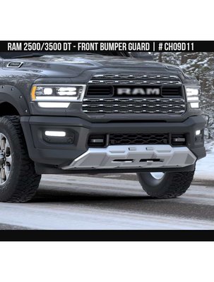 Накладка переднього бамперу Dodge RAM 3500 2019-2023 чорний та срібний AIR DESIGN CH09D11 CH09D11. фото