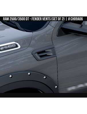 Накладки на крила Dodge RAM 3500 2019-2023 чорний AIR DESIGN CH09A06 CH09A06. фото