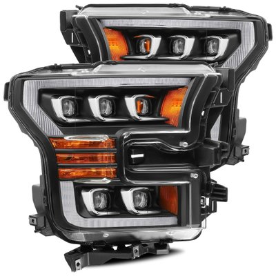 Передні фари Ford F-150 2015-2017 LED NOVA серія чорні AlphaRex AXHL-FF15-PPTS-LED-B-A-G2 AXHL-FF15-PPTS-LED-B-A-G2 фото