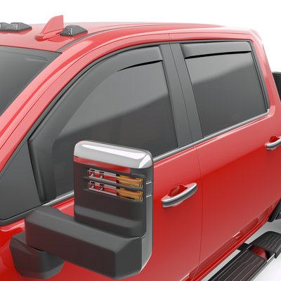 Дефлектори вікон, к-т 4 шт вставні Chevrolet Sierra HD 2020 - 2024 темні матові Crew Cab EGR 571655. 571655. фото