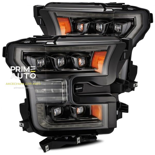 Передні фари Ford F-150 2015-2017 LED NOVA серія колір Alpha-Black AlphaRex AXHL-FF15-PPTS-LED-FLB-A-G2 AXHL-FF15-PPTS-LED-FLB-A-G2 фото