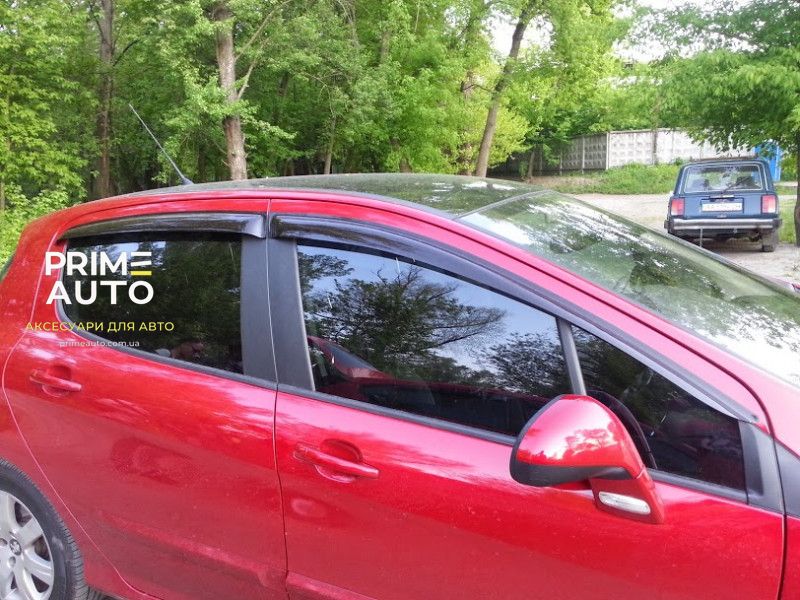 Дефлектори вікон передні+задні к-т 4шт темні Peugeot 308 2007 - 2014 EGR 92468017B 92468017B фото