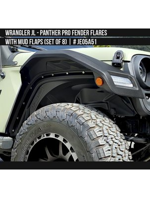 Фендера с ДХО и брызговиками Jeep Wrangler 2018-2024 чёрный AIR DESIGN JE05A51 JE05A51 фото