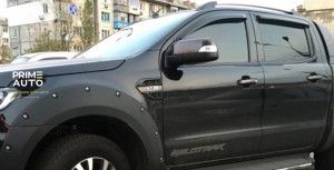 Дефлектори вікон передні+задні к-т 4шт темні Ford Ranger EUR 2011 - 2021 Double Cab EGR 92431037B 92431037B фото