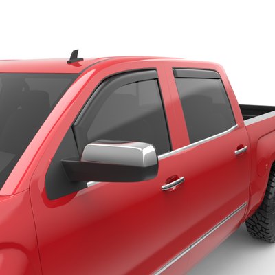 Дефлектори вікон, к-т 4 шт вставні Chevrolet Sierra 2019 - 2023 темні матові Extended Cab EGR 571891. 571891. фото