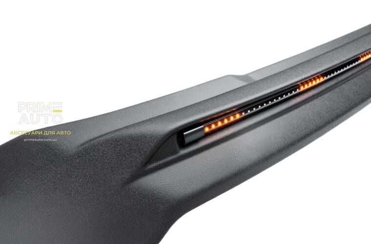 Дефлектор капоту клеючий Aeroskin PRO зі світлодіодною стрічкою чорний матовий Ford F-150 2015 - 2021 AVS 953096 953096 фото