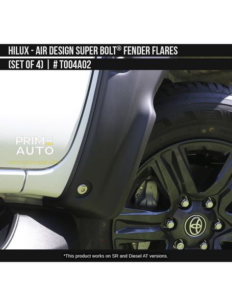 Фендера Toyota Hilux 2021-2023 черный AIR DESIGN TO04A02 TO04A02 фото