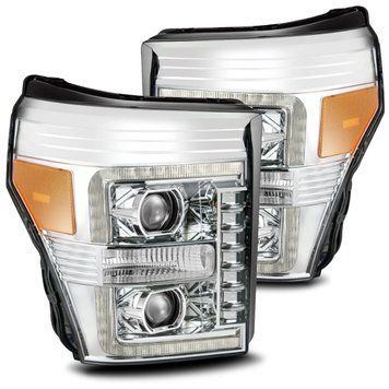Передние фары LED Ford Super Duty 2011-2016 LED LUXX серия хром AlphaRex 880145 880145 фото