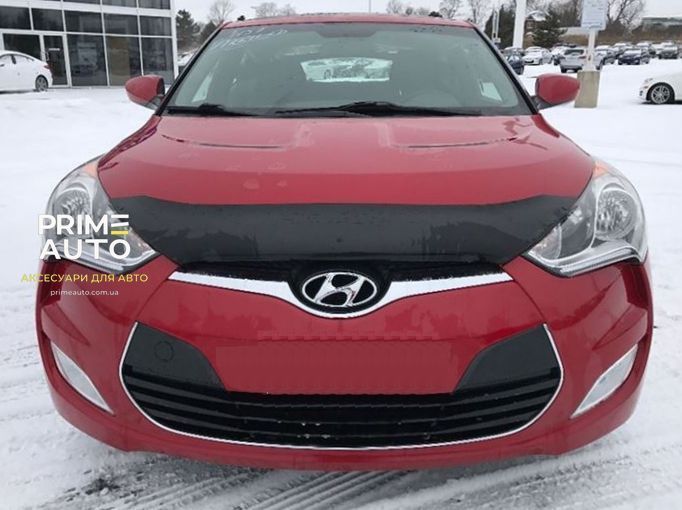 Дефлектор капоту Hyundai Veloster 2012-2018 гладкий FormFit HD10Q12 HD10Q12 фото