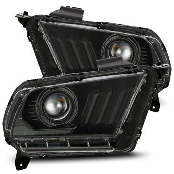 Передние фары LED Ford Mustang 2010-2014 LED LUXX серия углево-черные AlphaRex 880118 880118 фото
