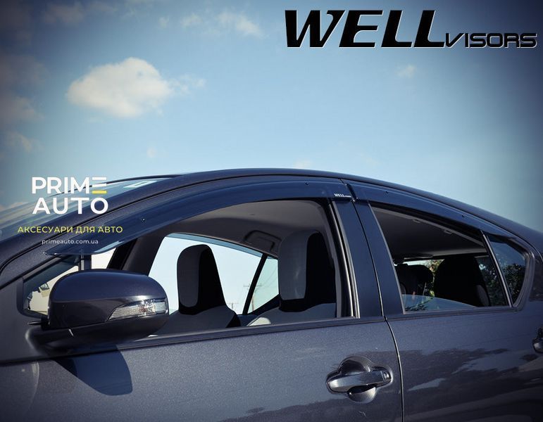 Дефлектори вікон к-т 4 шт Premium серія Toyota Prius 2012 - 2018 C Wellvisors 3-847TY031 3-847TY031 фото
