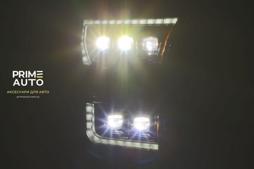 Передні фари Ford F-150 Raptor 2017-2020 LED NOVA серія чорні AlphaRex 880152 880152. фото