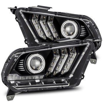 Передние фары LED Ford Mustang 2010-2014 LED LUXX серия черные AlphaRex 880115 880115 фото