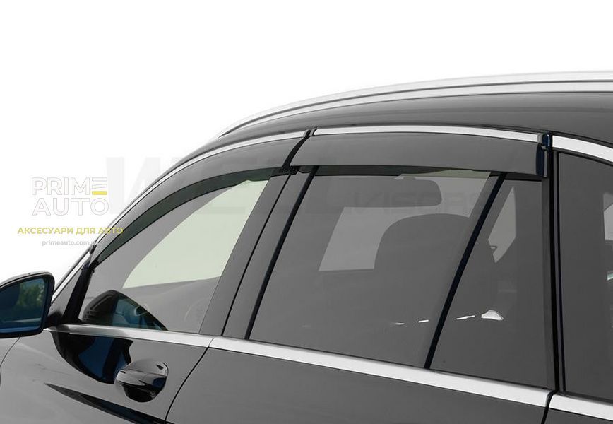 Дефлекторы окон к-т 4 шт с хромированным молдингом Mercedes-Benz GLC-Class 2016 - 2022 Wellvisors 3-847MB020 3-847MB020 фото