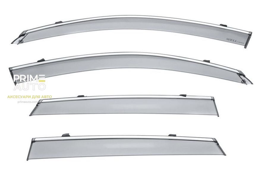 Дефлекторы окон к-т 4 шт с хромированным молдингом Mercedes-Benz GLC-Class 2016 - 2022 Wellvisors 3-847MB020 3-847MB020 фото