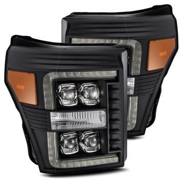 Передние фары Ford Super Duty 2011-2016 LED NOVA серия черные AlphaRex 880149 880149 фото