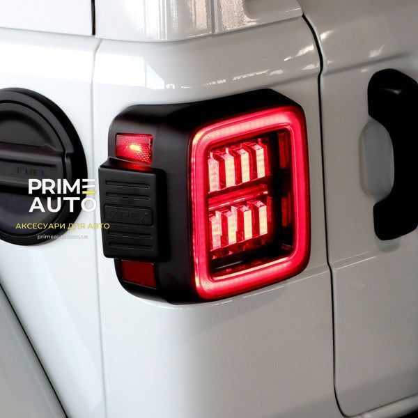 Задні ліхтарі Jeep Wrangler 2019-2025 NOVA-Series Black-Red AlphaRex 602020 602020 фото