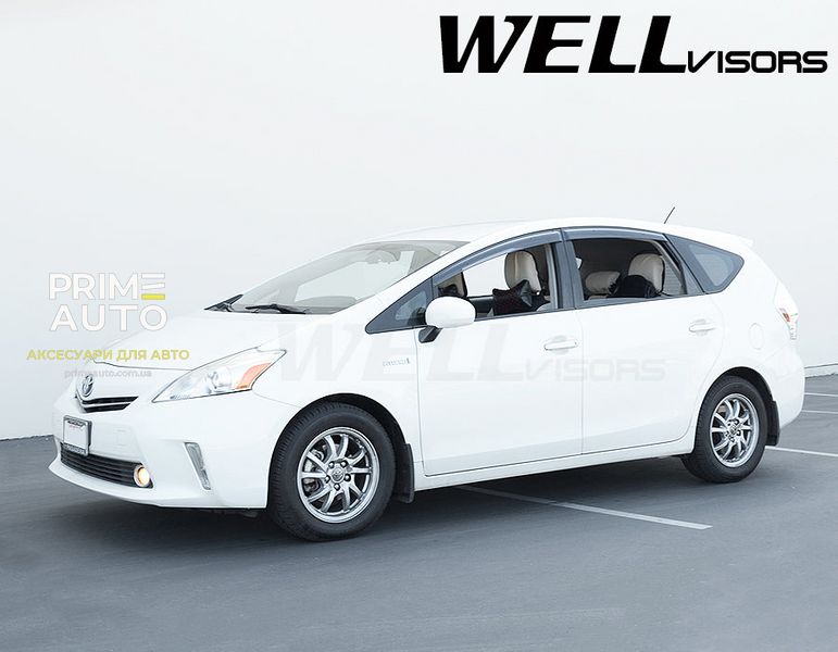 Дефлектори вікон, к-т 4 шт, Premium серія Toyota Prius 2012 - 2018 V Wellvisors 3-847TY052 3-847TY052 фото
