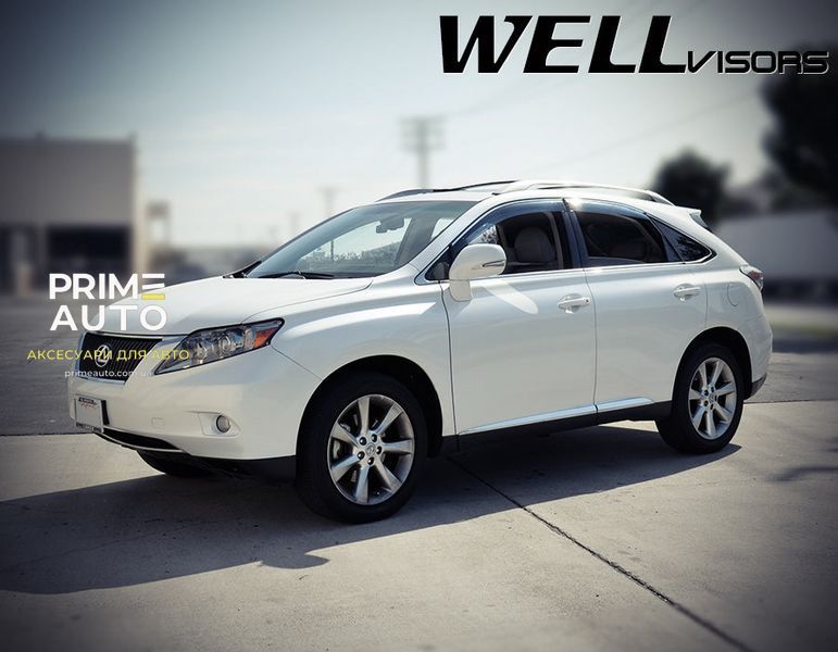 Дефлектори вікон к-т 4 шт з хромованим молдингом Lexus RX 2010 - 2015 Wellvisors 3-847LX007 3-847LX007 фото
