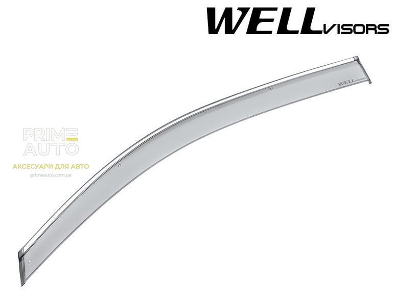 Дефлектори вікон к-т 4 шт з хромованим молдингом GMC Yukon 2015 - 2020 Wellvisors 3-847CH023 3-847CH023. фото