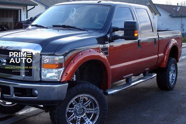 Розширювачі арок комплект 4 шт Ford F-250 Super Duty 2008-2010 Pocket-style чорний Bushwacker 20917-02 20917-02 фото