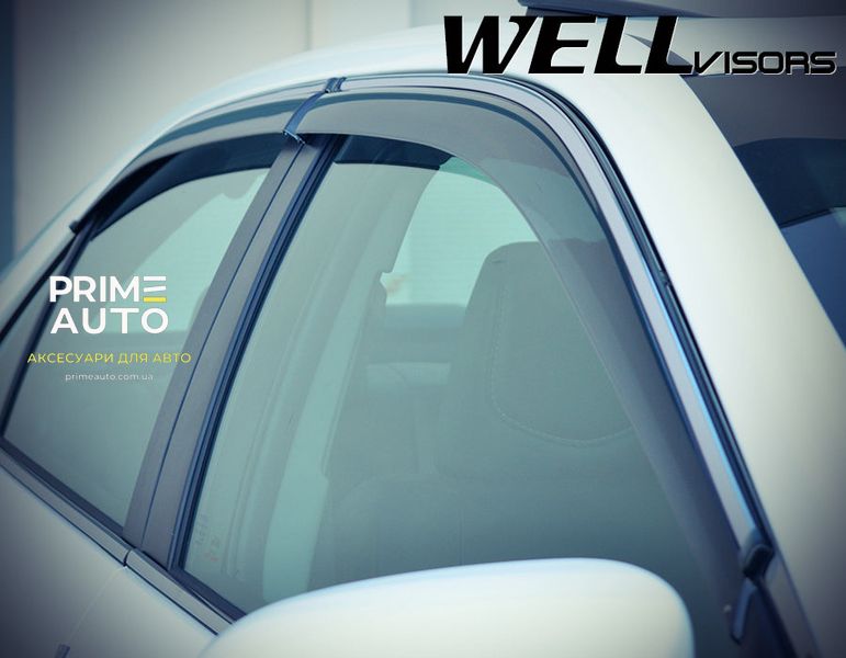 Дефлектори вікон, к-т 4 шт, з хромованим молдингом Toyota Camry 2012 - 2014 Wellvisors 3-847TY010 3-847TY010 фото