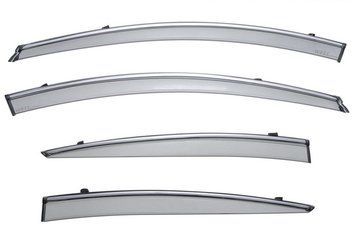 Дефлектори вікон к-т 4 шт з хромованим молдингом Volvo S60 2011 - 2018 Wellvisors 3-847VO002 3-847VO002 фото