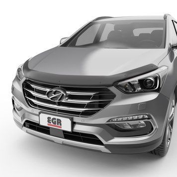 Дефлектор капоту Hyundai Santa Fe 2013 - 2018 темний матовий EGR 308085 308085 фото