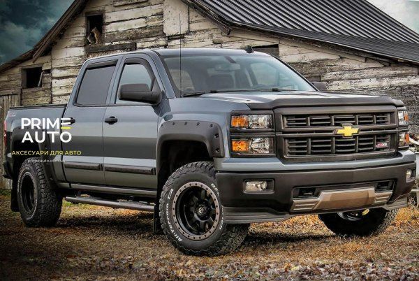 Розширювачі арок Chevrolet Silverado 1500 2014 - 2018 Bolt-On Style чорні болти матові EGR 791675 791675 фото