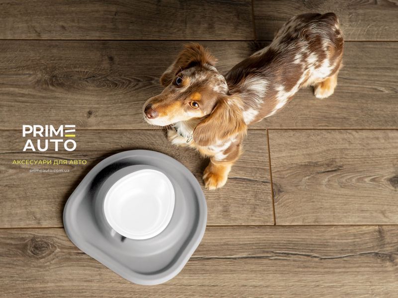 Система годування домашніх тварин низька, 1 миска пластик без BPA, об'єм 250мл, колір темно-сірий WeatherTech PSL0801DG PSL0801DG фото