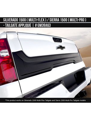 Накладка на задній борт Chevrolet Silverado 1500 2019-2023 чорний AIR DESIGN GM39A63 GM39A63 фото
