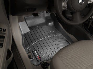 Килими автомобільні 3D Лайнери передні Nissan Versa Note 2012 - 2019 чорний WeatherTech 444111 444111. фото